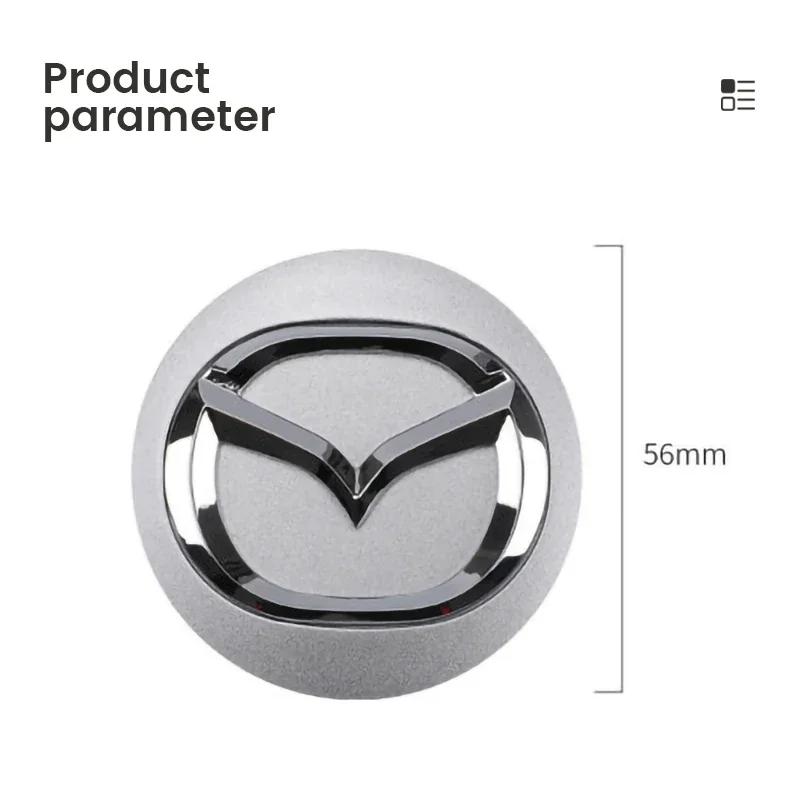 4PCS 56mm Car Wheel Center Hub Cap Badge Emblem Sticker for Mazda 3 Mazda 6 CX-5 FF13