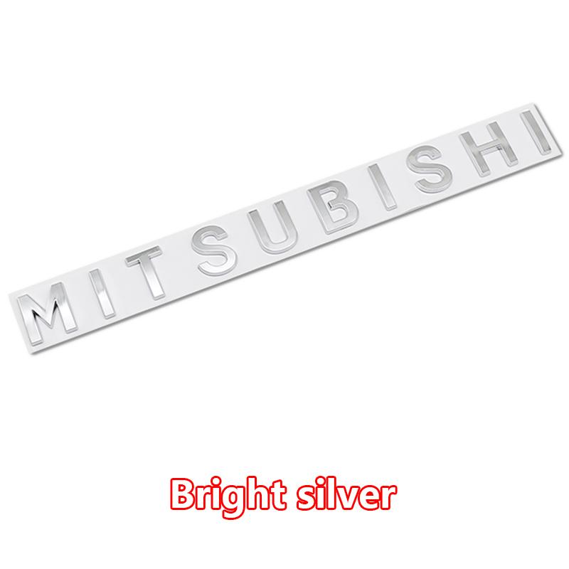 3D Mitsubishi Car Front Hood Emblem Badge Sticker For ASX Lancer 10 9a Pajero Outlander 2013 Sport L200 Expo Alphabet Styling