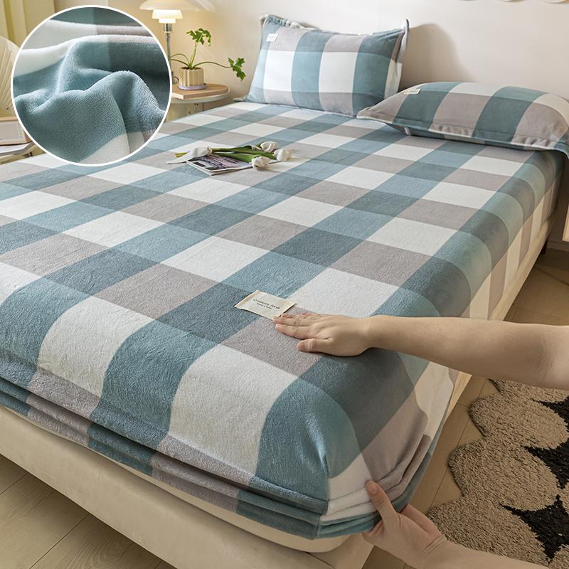 Чехол для матраса Velvet Thermal, простыни из плюшевой ткани для зимы, покрывало, комплект простыней для односпальной двуспальной кровати размера King Queen 120x200