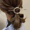Women Hair Stick Stainless Alloy Polished Smooth Geometric Shape Hollow Out Retro Anti-slip Hair Bun Fixer Holder Hair Styling Tool