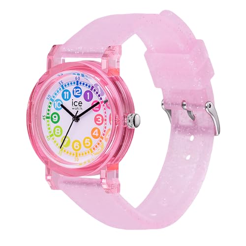 Ice-Watch Kids Ice Learning Pink Glitter Wristwatch 32mm Small 3 Hands Ladies