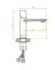 LAVEO Tores low-mounted washbasin tap with stopper, black