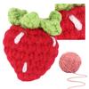 Soft Crochet Strawberry Pendant Crochet Knitted Strawberry Pendant Yarn Craft Supplies Handmade DIY Knitting Craft Supplies Gift