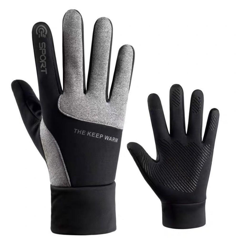 Plush Winter Gloves Touchable Screen Driving Mittens New Skiing Gloves  Men