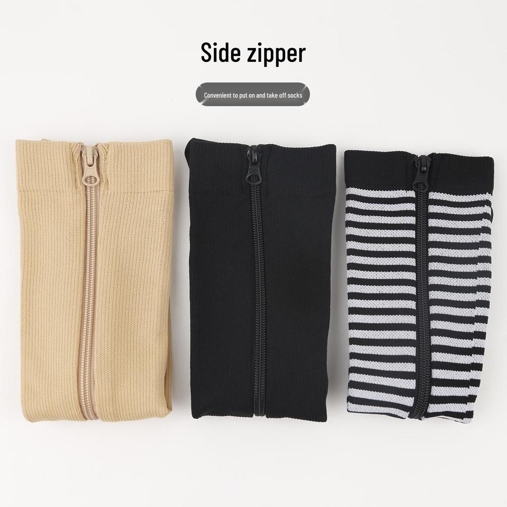 New Toe-Covering Compression Zipper Socks: Long, Elastic Cycling Socks for Outdoor Sports