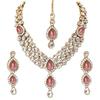 Latest Stylish 18k Gold Plated Traditional Kundan Necklace Jewellery Set for Women