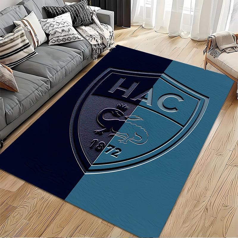 HAC Shield Logo Blue Carpet suitable as a non-slip mat for the living room or bedroom sofa