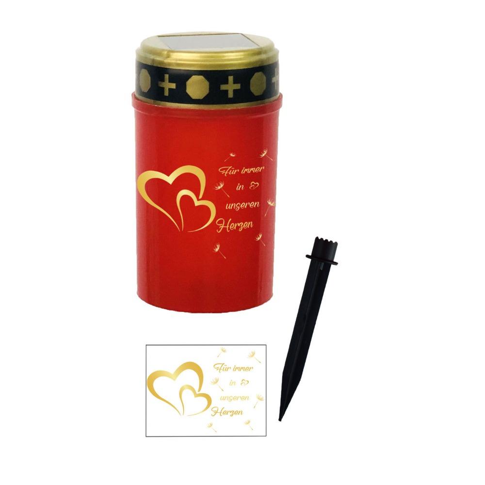 Rainproof Solar Cemetery Candle Light Waterproof Electronic Candle Light Grave Memorial Tribute