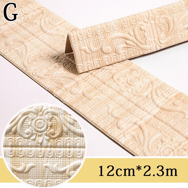 1 шт., пенопластовый плинтус, самоклеящиеся наклейки на стену, линия талии, 3D-тиснение, украшение для дома