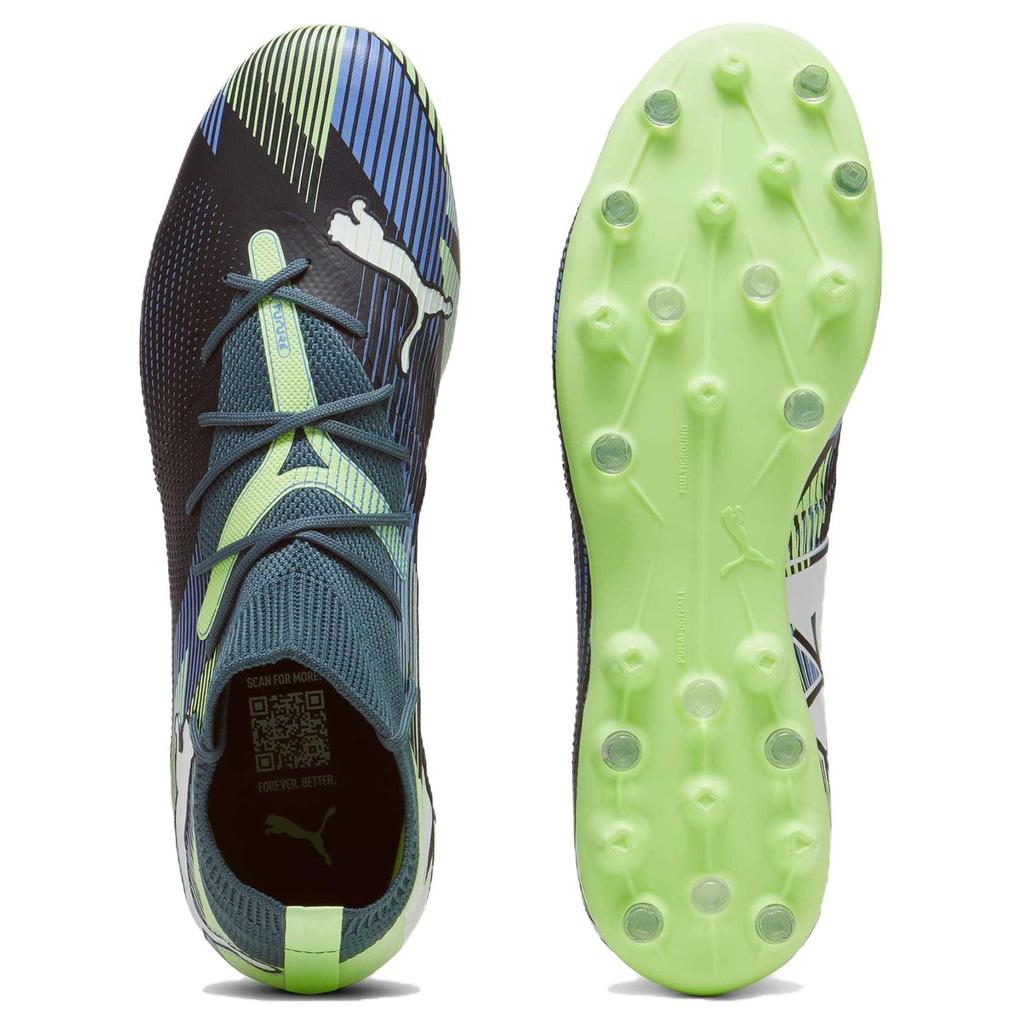 PUMA FUTURE 7 MATCH Fabric Cushioning Soccer Shoes Men's Gray Green 107934-03