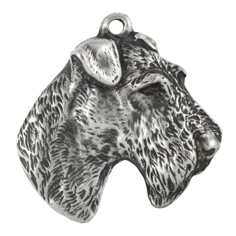 Fox Terrier Wire - Silver-plated Dog Pendant, Handbag Decoration, Backpack Pendant by Art-Dog Brand
