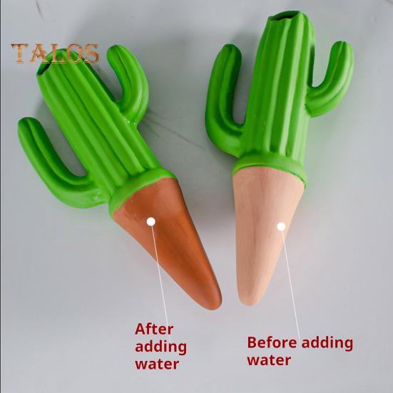 4 шт. шипов для полива в форме кактуса, терракотовые глиняные колышки для растений с самополивом, шипы для полива с медленным высвобождением для комнатных и уличных растений