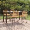 3157890 vidaXL Garden Dining Set 5 Pcs Wicker