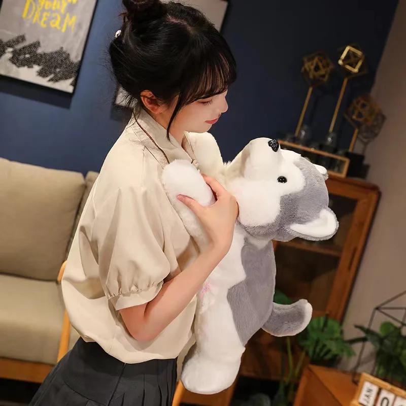 30/40/50 см Милая собака щенок хаски подушка плюшевая игрушка милое животное мягкая кукла украшение для дома подарок на день рождения ребенка