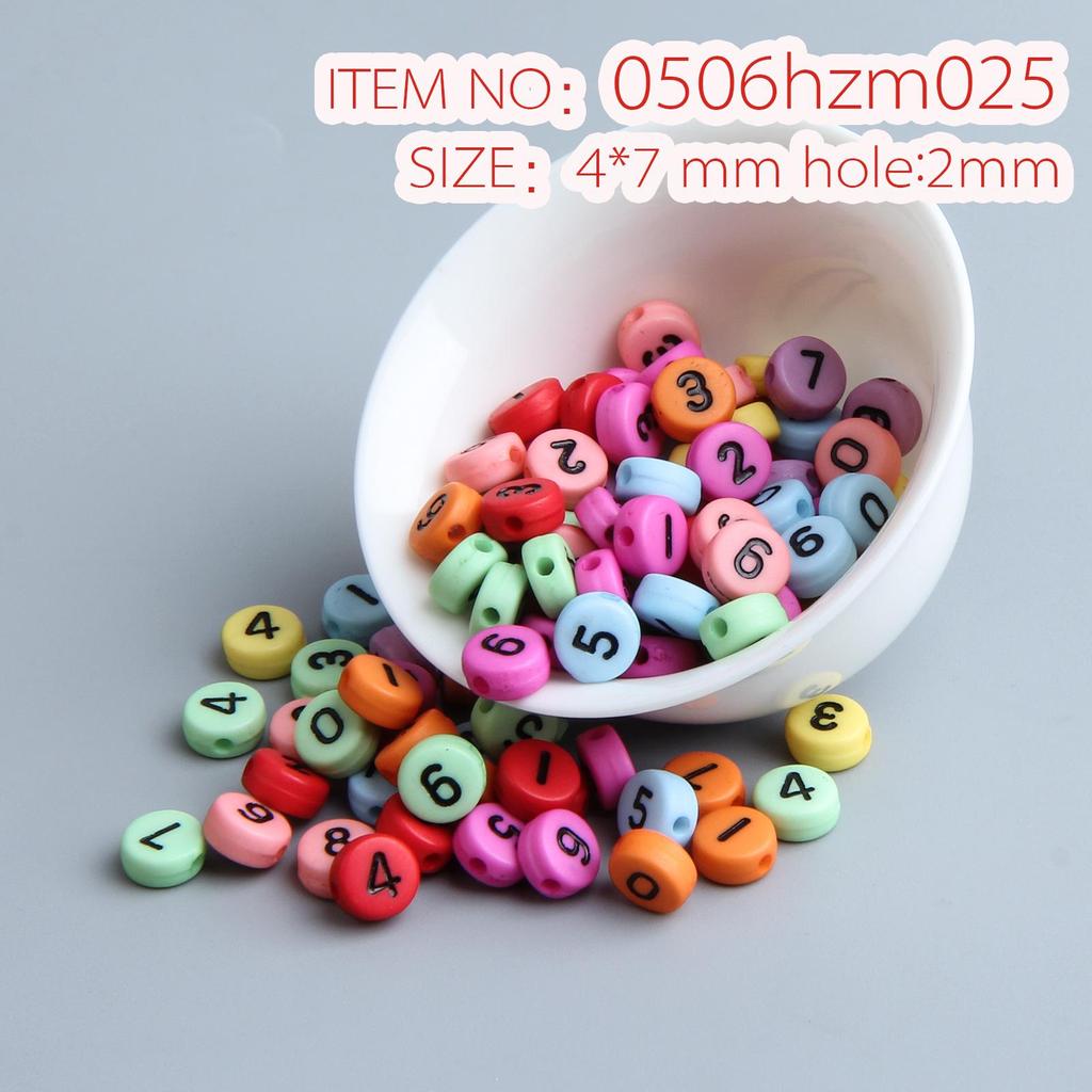 10g Pack of Flat Acrylic Alphabet Beads for DIY Children's Beading and Jewelry Keychain Accessories