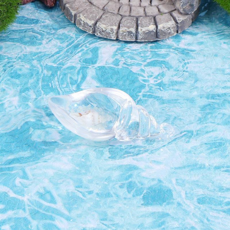 Luminous Colorful Conch Crafts Key Pendant Desktop Ornaments Decoration Diy Resin Small Accessories