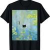 Black Cat Monets Summer Waterlily T-Shirt