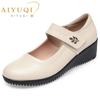 Female Mom Shoes Non-slip Genuine Leather Women's Spring Shoes Casual Large Size Women's Shoes