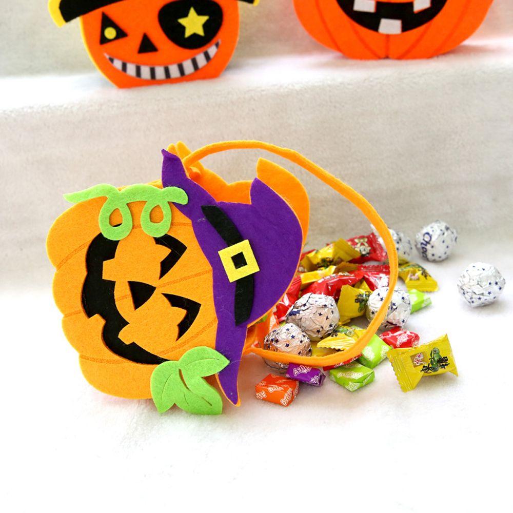 Kids Halloween Decoration With Handle Tote Bag Non-woven Bag Gift Pouch Halloween Candy Bag