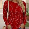 Fashion Women's T Shirt Tee Tops Floral 3D Print Long Sleeve Festival Holiday Funny O-Neck Regular Fit Spring & Fall Sweatshirt