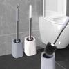Cleaning Toilet Brush Household Toilet Washing Toilet Brush No Dead Ends with Base Long Handle Set Bathroom Dredging Artifact