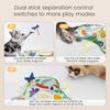 3-in-1 Hide And Seek Cat Toy Interactive Automatic Play Toy with Butterfly Wand And Moving Concealed Feather Kitten Exercise Hunting Game for Indoor