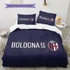 Bologna FC Pattern Bedding Home Decoration Birthday & Festival Gift (1 * duvet cover + 2 * pillowcase, without core)