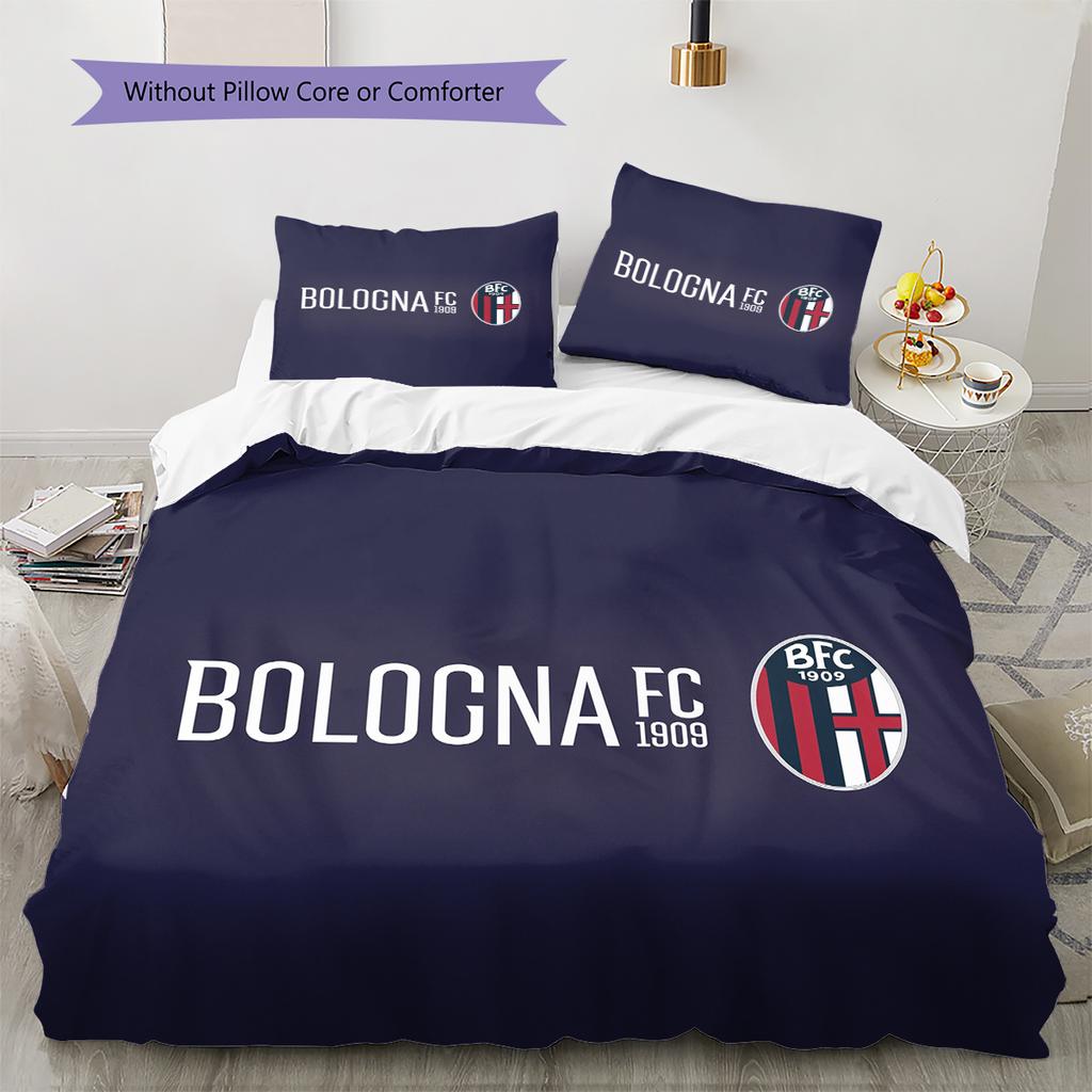 Bologna FC Pattern Bedding Home Decoration Birthday & Festival Gift (1 * duvet cover + 2 * pillowcase, without core)