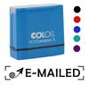 Printtoo Резиновый штамп с самостоятельным нанесением чернил, отправляемый по электронной почте, готовый к печати офисный штамп - канцелярские принадлежности для домашнего офиса, черный - 42 x 9