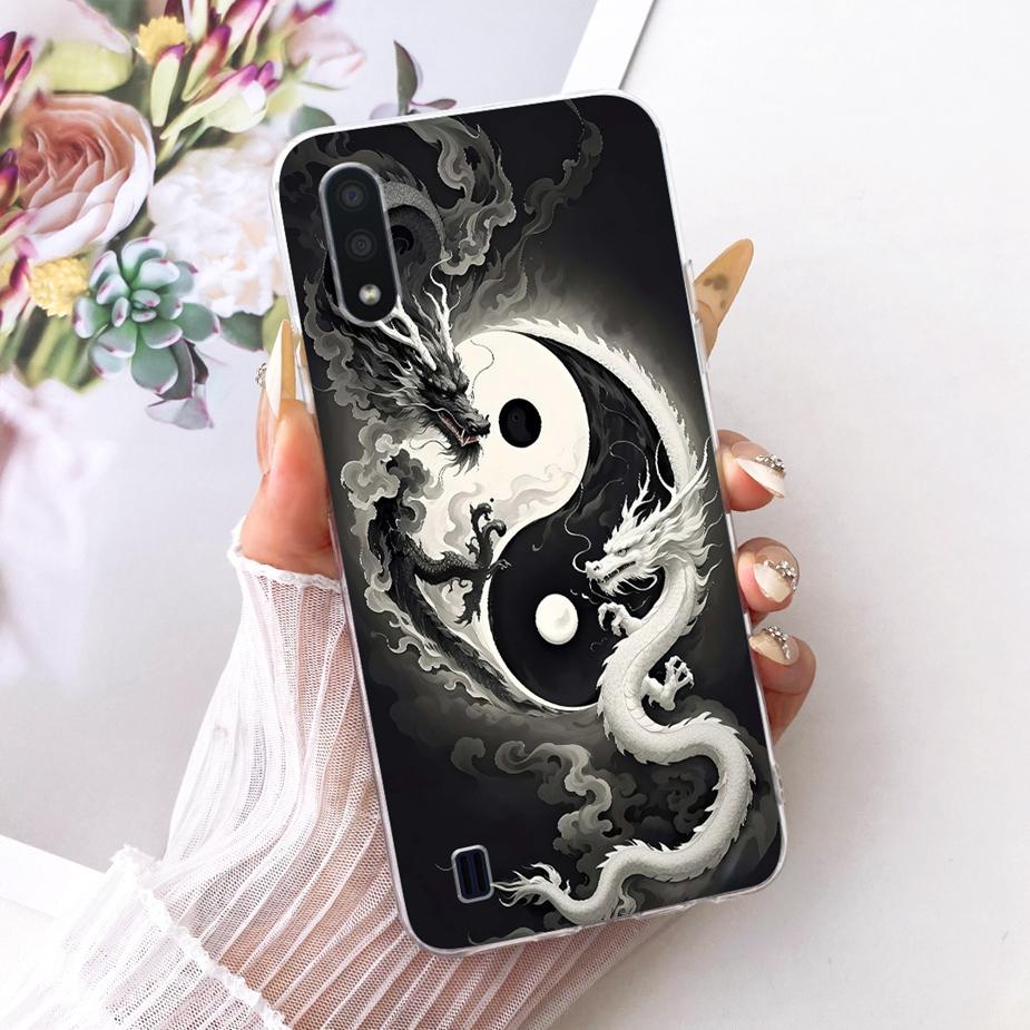 For Samsung Galaxy A01 Case SM-A015F New Luxury Painted Cover Soft Slim Phone Case For Samsung A01 M 01 Galaxy M01 Fundas Bumper