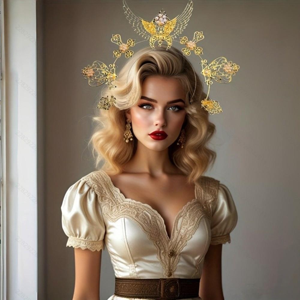 Готическая Корона Солнца Слава Лолита Ренессанс Косплей Повязка на Голову Великолепный Шипастый Головной Убор Косплей Мероприятие