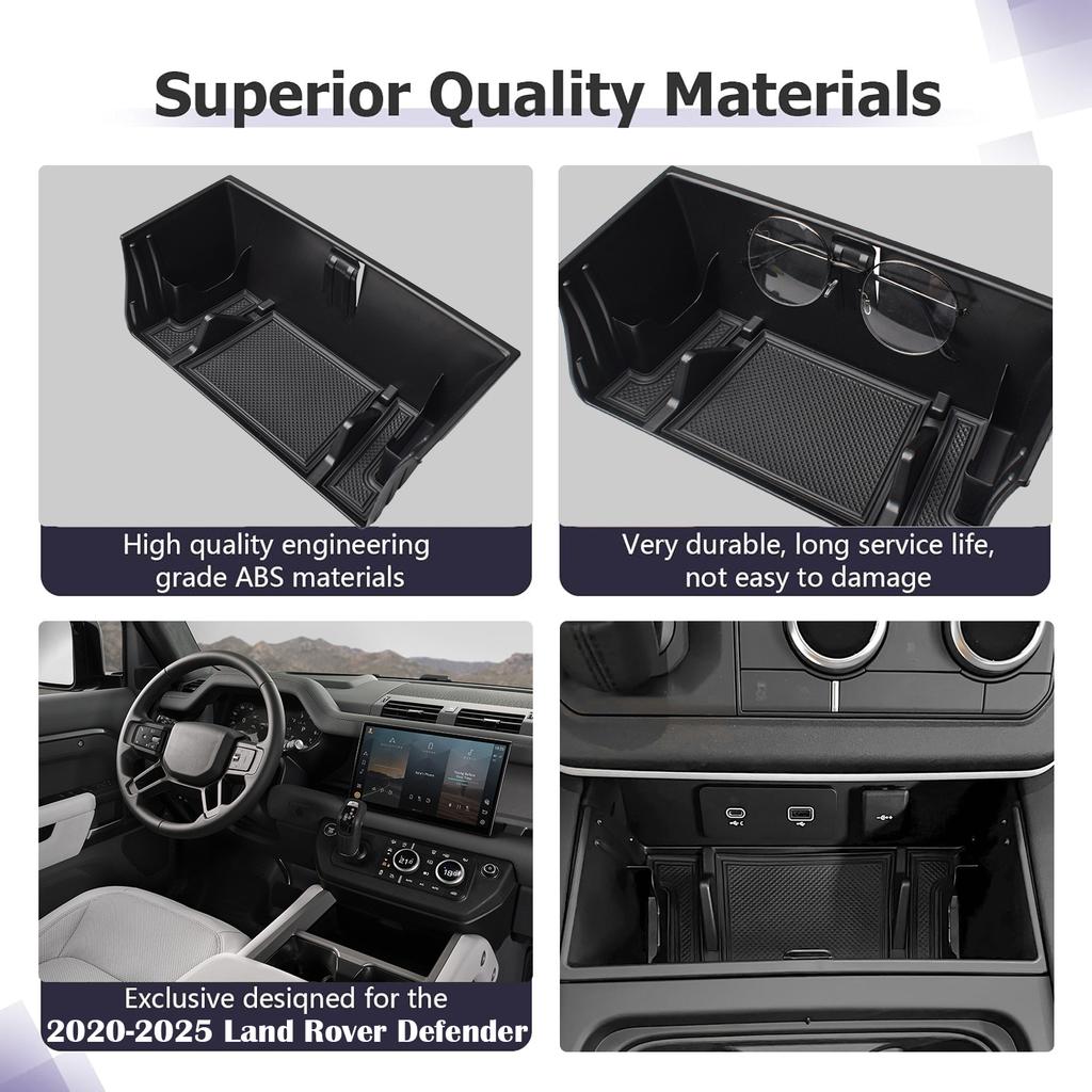 Center Console Middle Organizer For Land Rover Defender 90 110 130 Accessories 2020-2025 Center Console Storage Box Accessories