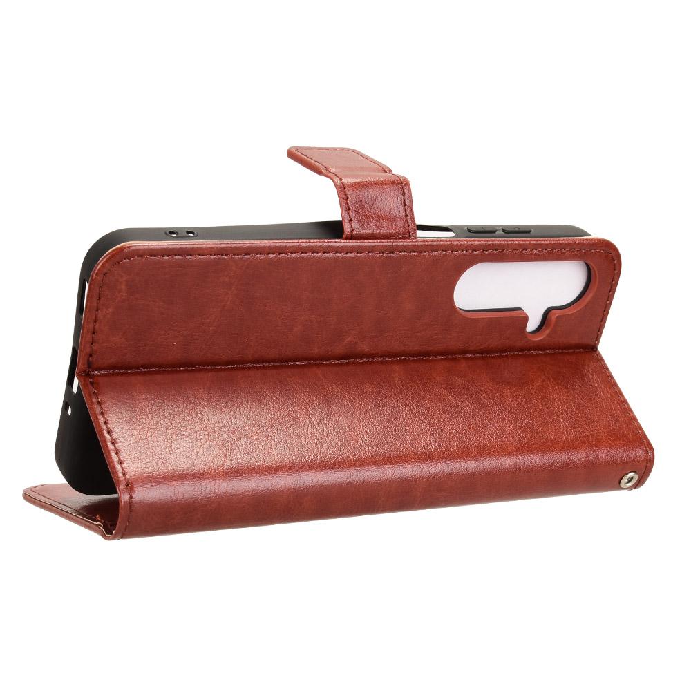 Чехол-кошелек для Samsung Galaxy M35 5G, кожаный чехол-подставка с текстурой Crazy Horse