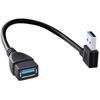 Гибкий USB 3.0 удлинитель с углом 90 градусов для улучшения подключения и долговечности для ноутбука, телевизора, USB-накопителя
