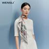 Wensli Ink Wash Smoke Cloud 100% Mulberry Silk Scarf