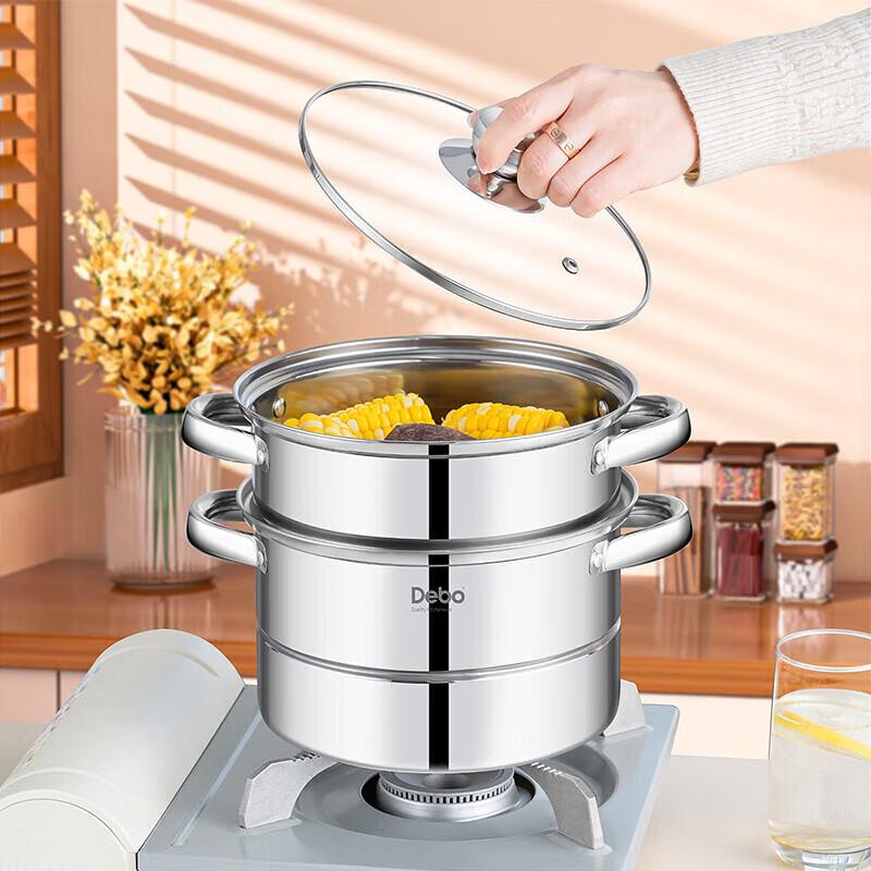Пароварка из нержавеющей стали Debo Chromatic с двойным дном