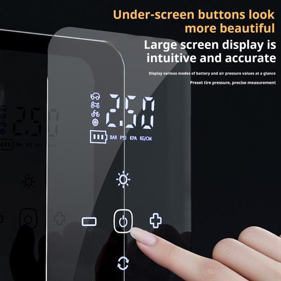 Wireless Tire Inflator Portable Air Compressor Digital Display Portable Rechargeable Auto Shut-off Smart Cordless Air Pump