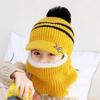 Winter Children Knitted Hats Baby Boy Girls Cap Wool Hat Face Scarf Baby Hat Keep Warm Hat For Kids