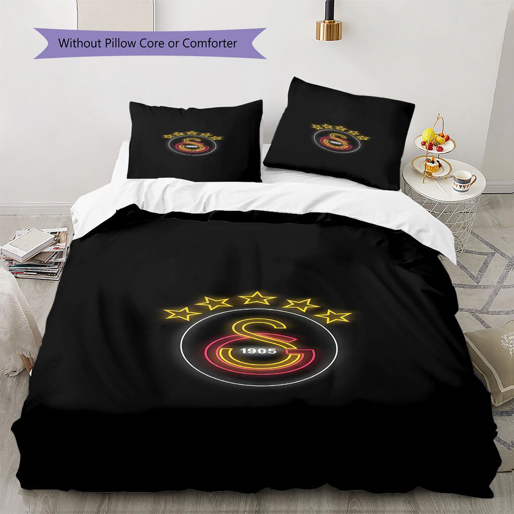 Galatasaray Grit Bedding Quilt Set Quilt Cover Pillowcase Home Decoration Birthday Gift (1 * duvet cover + 2 * pillowcase, without core)