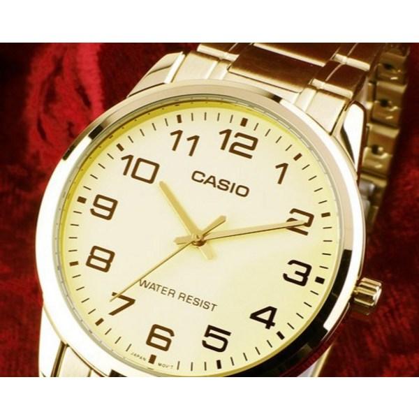 Casio Мужские часы с металлическим ремешком MTP-V001G-9B