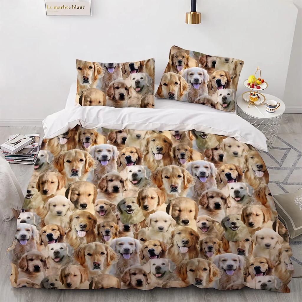 Cute Maltese Dog Duvet Cover Set Dog Breed Theme Bedding Set Microfiber Kawaii Animal Quilt Cover Twin King For Pet Lover Gifts