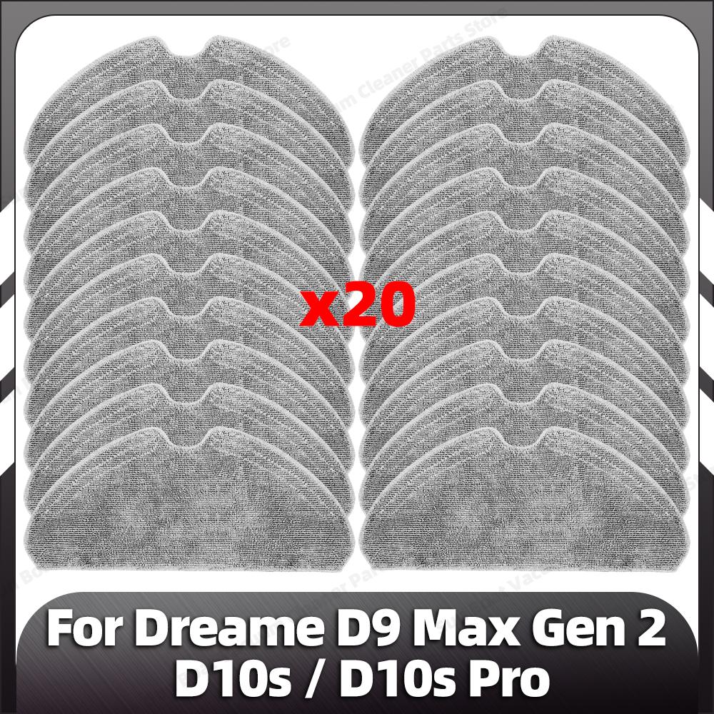 Совместимо с Dreame D9 Max Gen 2 / D10s / D10s Pro Основная боковая щетка Фильтр HEPA Насадки для швабры Запасные части Аксессуары