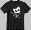 Skeleton Cat Short Sleeve White-Black Men's / Women L327