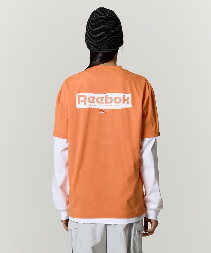Reebok Маленькая векторная свежая футболка - Оранжевая
