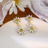 Супер Фея Темперамент Полный Цирконий Цветочные Серьги Женские Личности Моды Знаменитости Стиль Серьги Простые И Универсальные Серьги