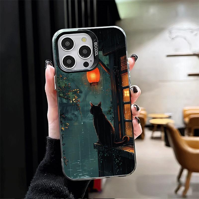 Чехол для телефона Healing Sense Cat Rain, ударопрочный, для iPhone 17 Air 16 16E 15 Pro Max 14 Plus 13 Mini 12, задняя крышка, противоударный Fundas