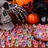 10 шт. Светящиеся разноцветные мини-призраки из смолы для Хэллоуина, светящиеся в темноте миниатюрные фигурки призраков, крошечные украшения-призраки