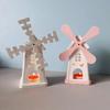 Windmill House Silicone Molds DIY 3D Tea Light Cup Holder Gypsum Plaster Concrete Mould Craft Ornament UV Epoxy Resin Tool