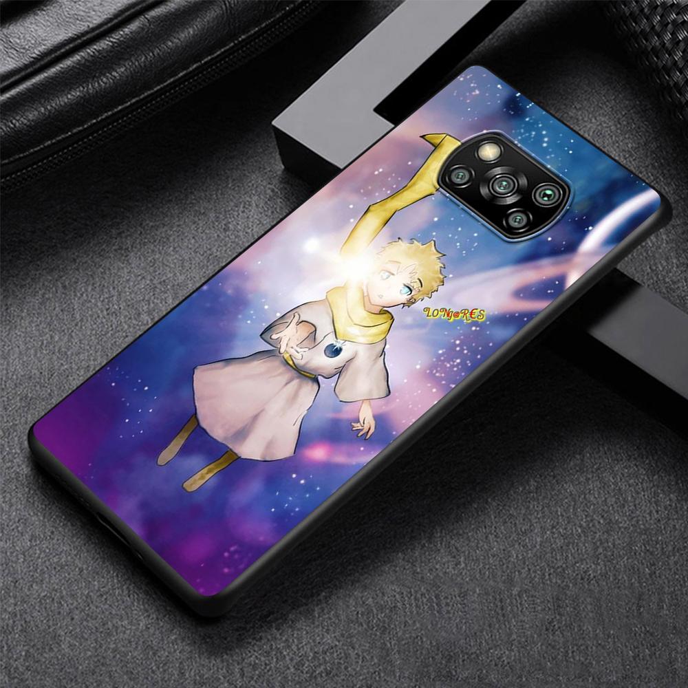 Чехол «Маленький принц» с аниме «Космос» для Xiaomi Poco X3 NFC M3 X4 Pocophone F1 M4 Pro F4 F3 GT, черный чехол из ТПУ для телефона Redmi Note 11 9S