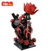 City Creative Horror Series Building Blocks MOC Rose Skull Moon Hourglass Cross Heart Model Assembly Bricks Adult Toys DIY Gift